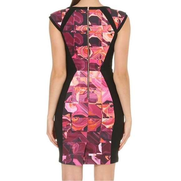 Ted Baker London Jasmaii Geometric Panel Dress Size 6 - Picture 3 of 11